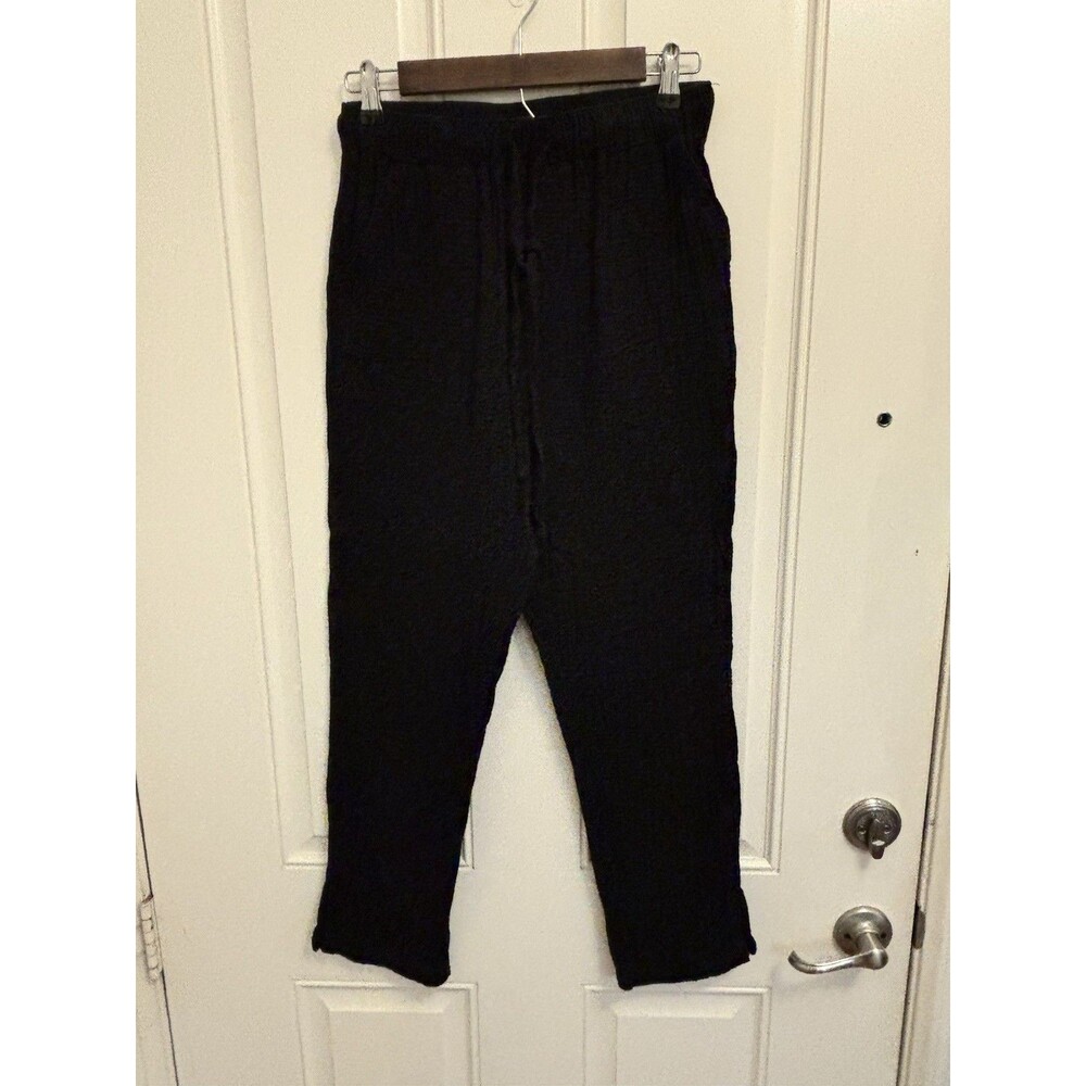 MONROW Super Soft Jogger sweatpants Black Women's medium drawstring waist